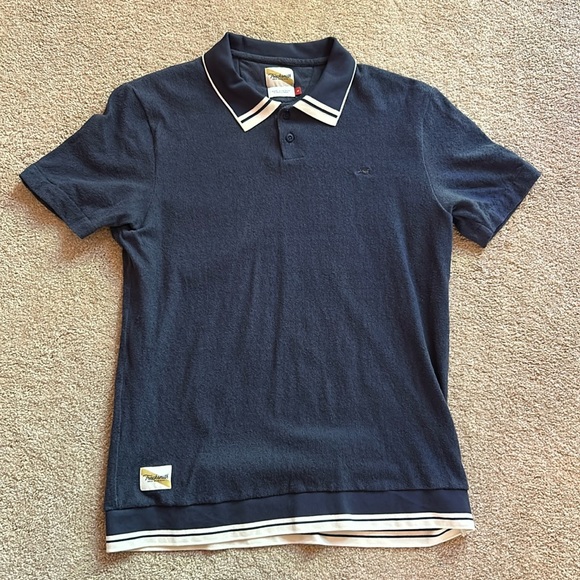 All Gender Terry Cloth Polo button up beach shirt NWOT